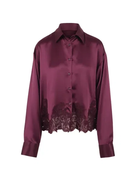 Cămașă Ermanno Scervino din satin violet