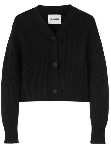 Lung cardigan Jil Sander negru