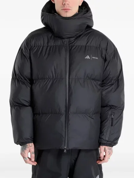 Яке Adidas с качулка с дантела черно