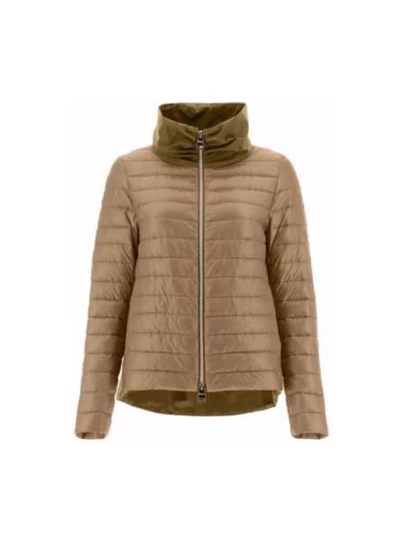 Kurtka bomber Herno elegancki brązowy