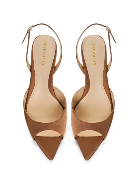 Sandale Ginissima slingback maro