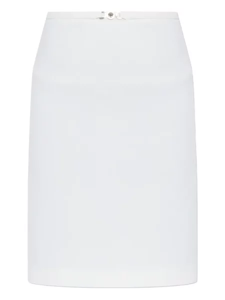 Fusta mini Versace cu cataramă alb