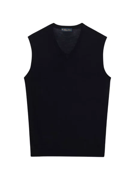 Vestă Brooks Brothers cu decolteu în V albastru