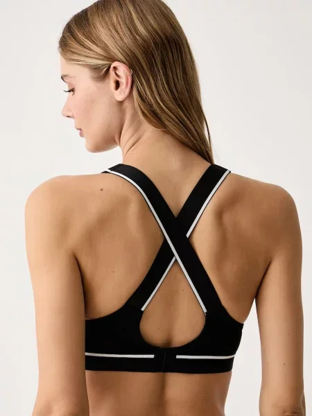 Emporio Armani Underwear podprsenka s elastanom čierna