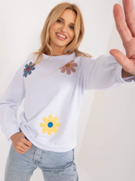 Bluza z kapturem Fashionhunters z kapturem biała