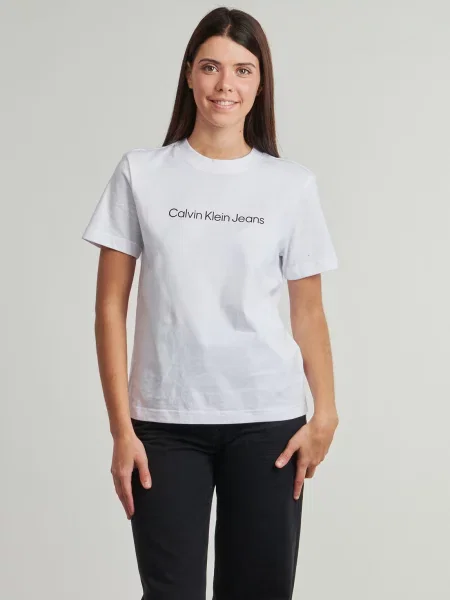 Klasična majica Calvin Klein Jeans bijela