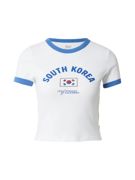 LEVI'S ® Tricou South Korea  Ringer Tee albastru / roșu / negru alb