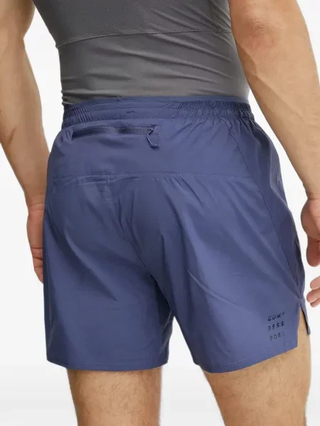 Pantaloni scurți Compressport cu imagine albastru