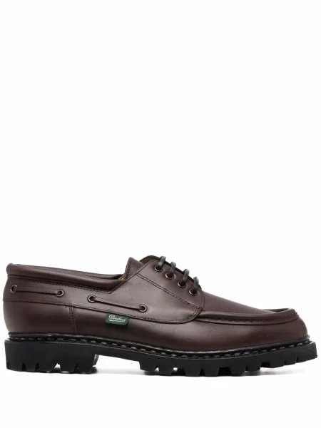Pantofi derby Paraboot cu șireturi din piele maro