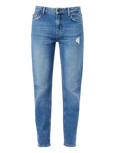 Boyfriendy No44 z dziurami niebieskie