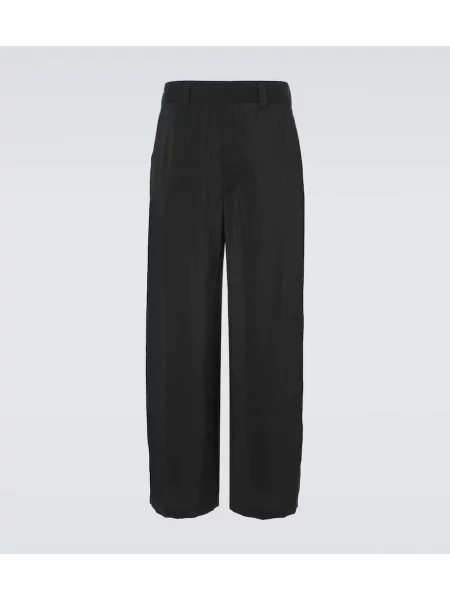 Pantaloni Lemaire de mătase negru