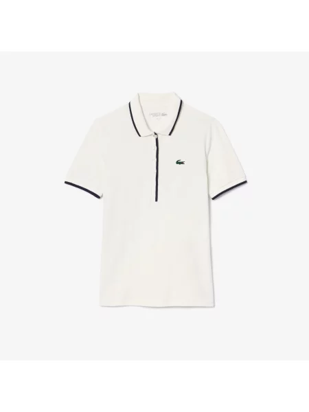 Lacoste Tenisowa Koszulka Polo Z Regulacją Ciepła O Regularnym Kroju biała