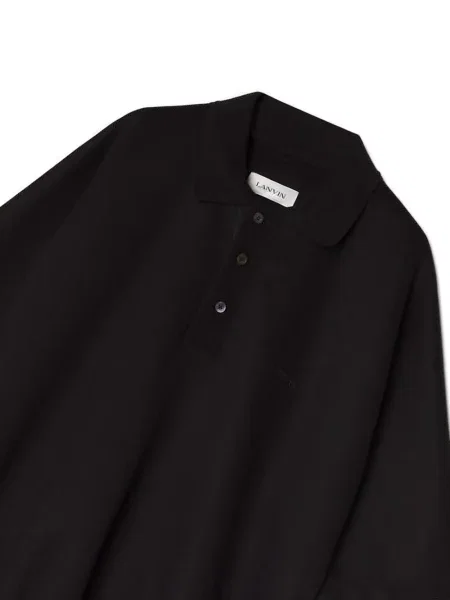 Scurt tricou polo Lanvin negru