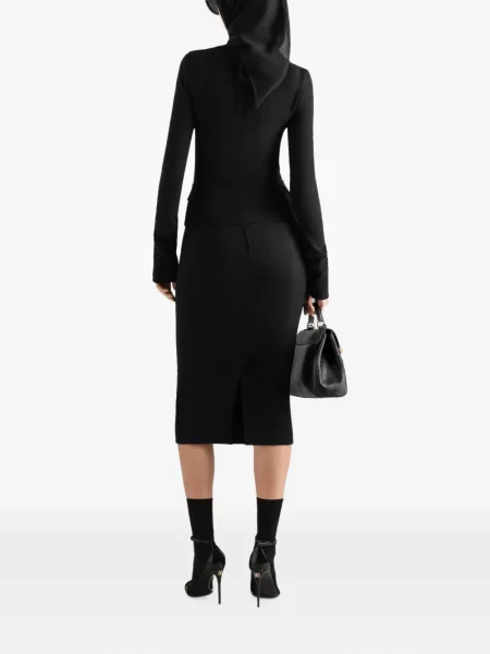 Vunena jakna Dolce & Gabbana crna