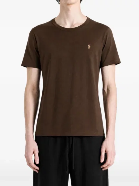 Πουκάμισο Polo Ralph Lauren με κέντημα καφέ