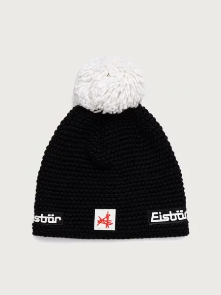 Eisbar căciulă cu lână merino Jamie Pompon MÜ SA negru