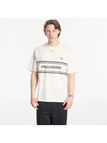 Тениска Fred Perry Fred Perry Graphic T-Shirt Beige M бежово