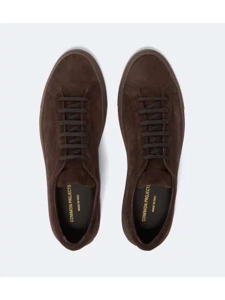 Sneakerși Common Projects din piele de căprioară maro