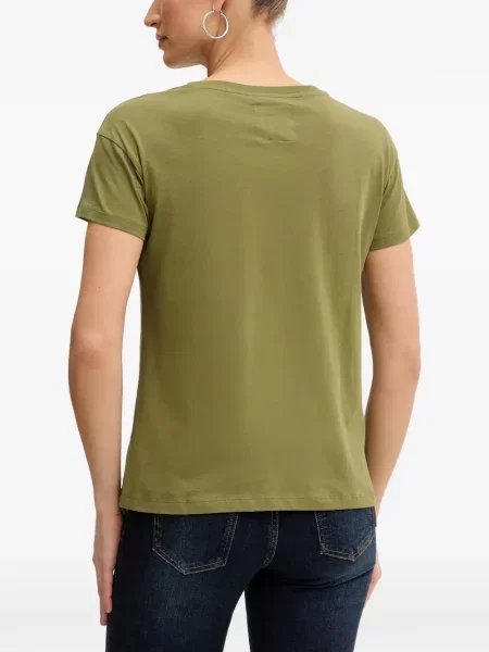 Tricou Armani Exchange cu decolteu rotund verde