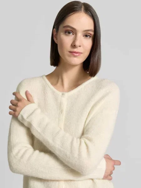 Kardigan z mieszanki wełny i alpaki o kroju regular fit model Almine' Mos Mosh