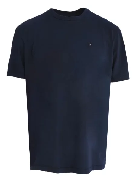 Tricou Luigi Borrelli cu broderie albastru