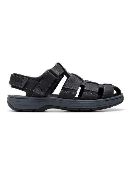 Sandały Clarks skórzane czarne