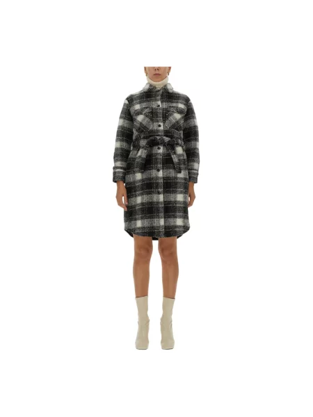 Długi płaszcz Woolrich czarny