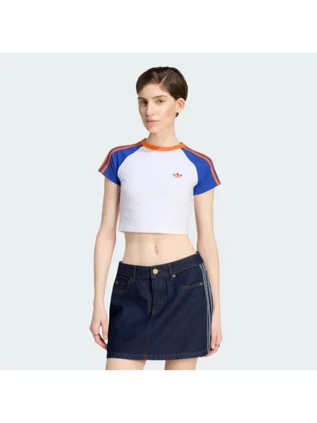 Top Adidas Originals o skróconej długości biały