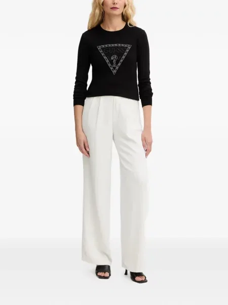 Top Guess din jerseu cu autograf negru