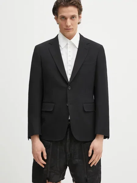 Wacko Maria sacou de lână Single Breasted negru
