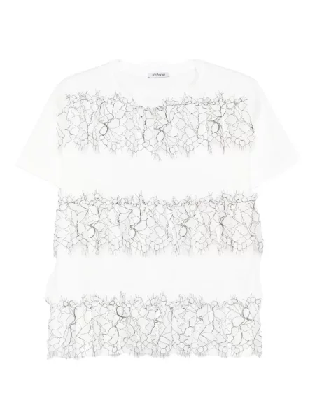 Koszulka Parlor koronkowa biała