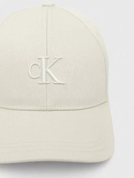 Czapka z daszkiem Calvin Klein Jeans beżowa