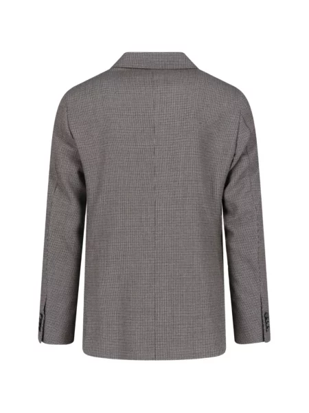 Σύνολο Caruso houndstooth διπλόκουμπα καφέ