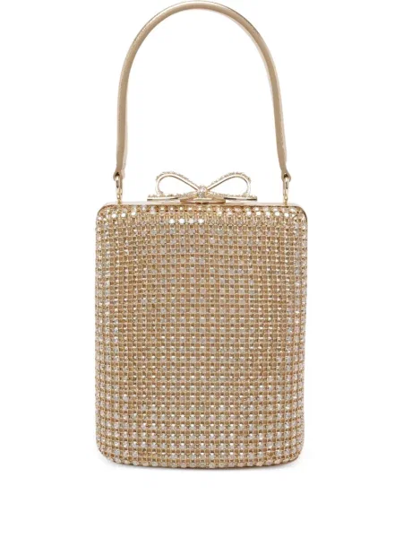 Geantă Self-portrait cu funde auriu