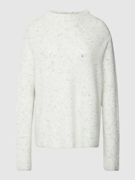 Sweter z dzianiny z bocznymi rozcięciami model ‘Pesolo’ Opus biały