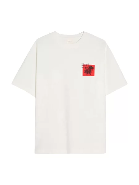 Bershka Tricou roșu / negru alb