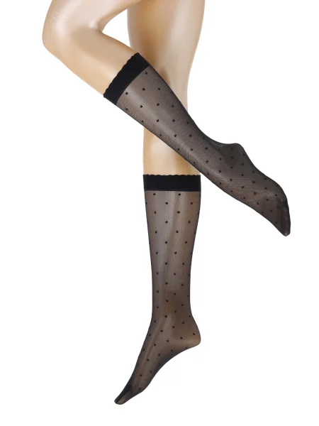 FALKE Ciorapi fin Dot marin albastru