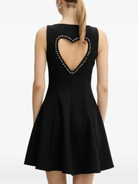 Rochie mini Morgan cu motiv cu inimi negru