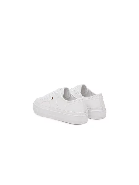 Sneakersy Tommy Hilfiger Platform Vulc Piping Ltr biela