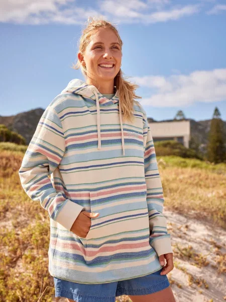 Lila plażowa bluza z kapturem Pink