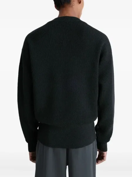 Hanorac crewneck Lemaire de lână negru