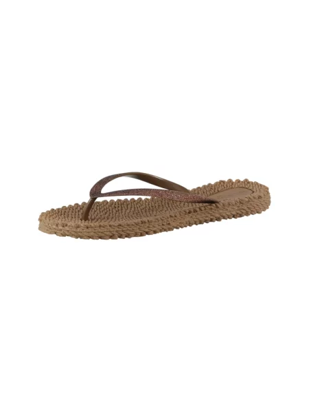 ILSE JACOBSEN Flip-flops Cheerful maro deschis / auriu roz