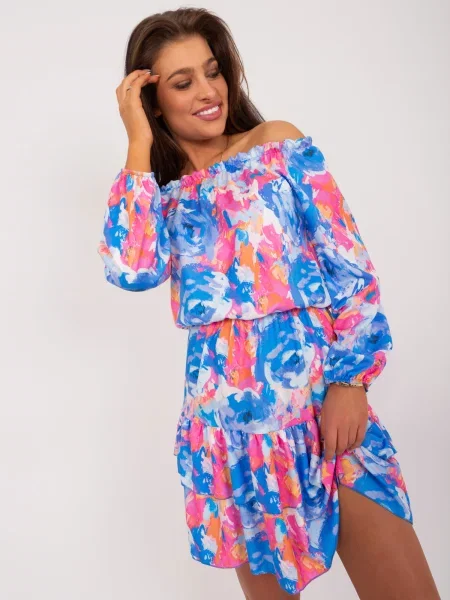 Rochie Fashionhunters cu imagine de costum albastru