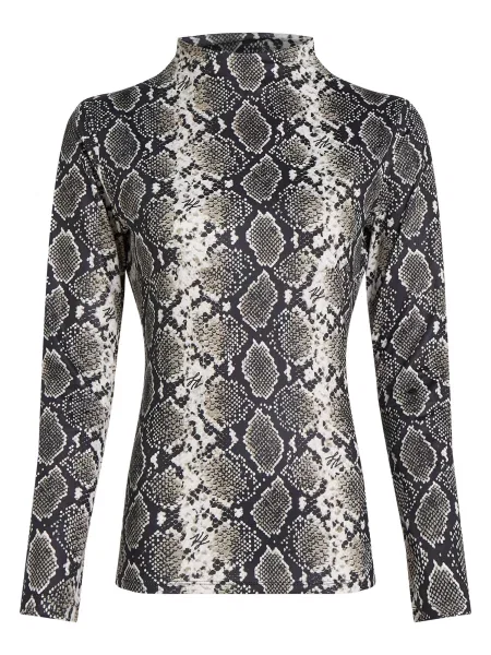Karl Lagerfeld Tricou ecru / maro deschis negru