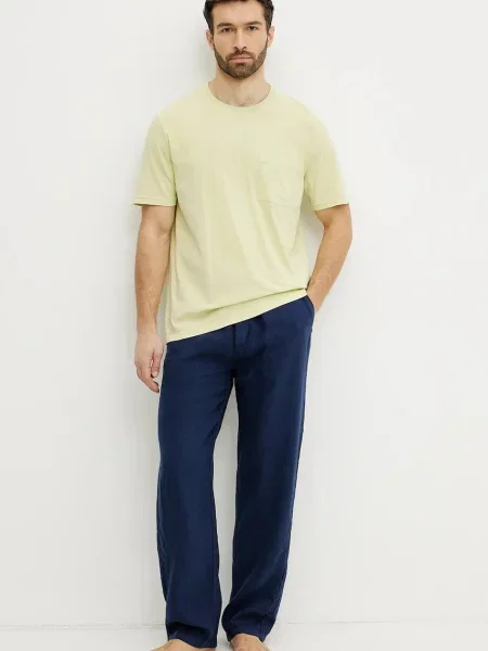 Однотонная футболка Vilebrequin желтая