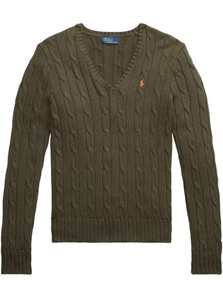 Polo Polo Ralph Lauren z twillu do kolan plisowane żółte