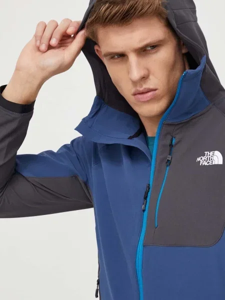 Olcsóbban. férfi softshell kabát The North Face AO Softshell Hoodie shady blue/asphalt grey. Méret: M szürke
