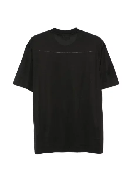Къс тениска Emporio Armani с принт черно