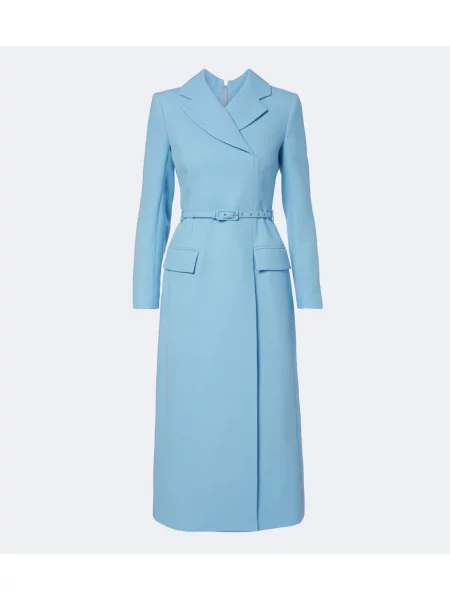 Rochie midi Emilia Wickstead de lână albastru