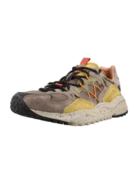 Pantofi Flower Mountain cu model floral verde
